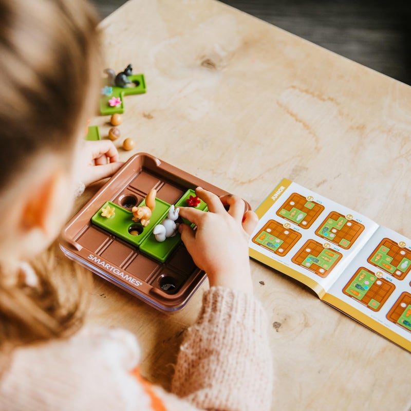 SmartGames Squirrels Go Nuts Sliding Logic Travel Puzzle Game with 60 Challenges for Kids Ages 6+ - Image 2